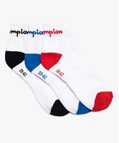 GEMO Chaussettes homme spécial sport (lot de 3) - Champion Blanc