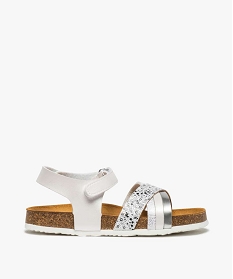 SANDALE FPE CISEV DORE ST NU-PIED BLANC:30141120085-Synthetique/Cuir porc/Elastomere/Textile/