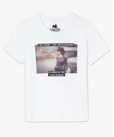 tee-shirt femme large imprime - peaky blinders blanc t-shirts manches courtesA923401_4