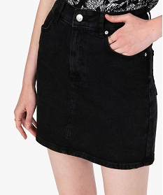 jupe femme en jean extensible noir jupes en jeanA937101_2