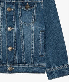 veste en jean garcon avec surpiqures apparentes grisA943401_4