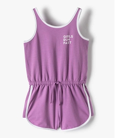 GEMO Combishort fille sportswear en jersey violet standard