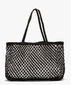 sac de plage femme macrame en jute noir cabas - grand volumeA953001_1