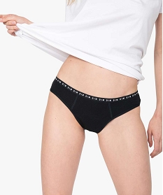 culotte menstruelle lavable en coton noir - dim protect noir culottesB206601_1