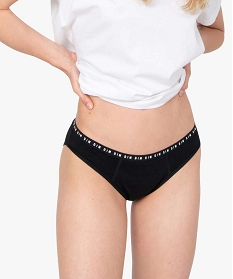 culotte menstruelle lavable en coton noir - dim protect noir culottesB206701_1