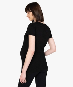tee-shirt de grossesse avec inscription en forme de cœur noir t-shirts manches courtesB211001_3