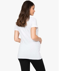 tee-shirt de grossesse a message blanc t-shirts manches courtesB211201_3