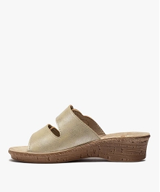 mules femme confort a bout ouvert et brides scratch beige mules et sabotsB212901_3