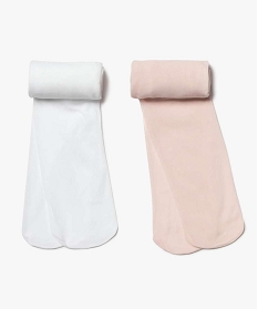 GEMO Collants fille semi-opaques unis (lot de 2) Rose