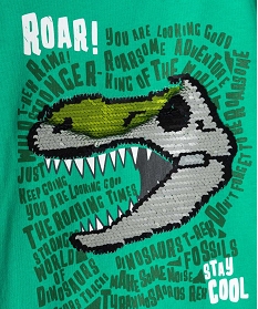 tee-shirt garcon avec motif en sequins reversibles vert tee-shirtsB230701_2