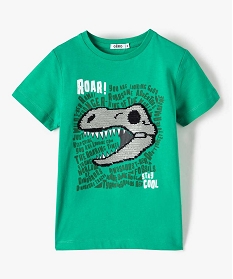 tee-shirt garcon avec motif en sequins reversibles vert tee-shirtsB230701_3