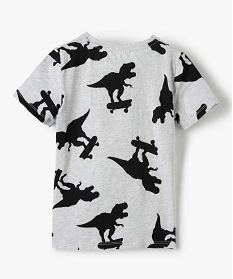 tee-shirt garcon a manches courtes avec motifs dinosaures gris tee-shirtsB230901_3
