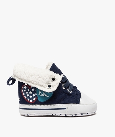 baskets de naissance pour bebe fille - lulucastagnette bleu chaussures de naissanceB244401_1