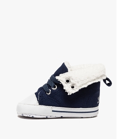 baskets de naissance pour bebe fille - lulucastagnette bleu chaussures de naissanceB244401_3