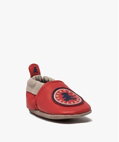 chaussons de naissance bebe bicolores – lulucastagnette rouge chaussures de naissanceB244801_2