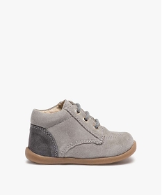 chaussures de marche bebe en cuir bicolores gris chaussures de parcB245501_1