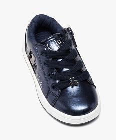 tennis bebe fille a lacets et zip - lulucastagnette bleu baskets et tennisB246001_2