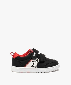 tennis bebe garcon a scratch et details contrastes noir baskets et tennisB246201_1