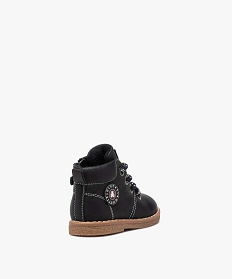 boots bebe garcon a lacets et zip - lulucastagnette bleu bottes et chaussures montantesB247001_4