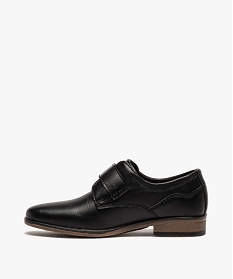 derbies garcon unis a scratch avec bout amande noir chaussures bassesB248001_3