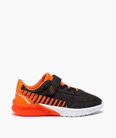 POLO RAYURES FINES CHAUSSURE SPORT NOIR/ORANGE:30130770186-Pu (polyurethan/Polyester/Tpr/Polyester/