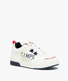 tennis garcon colorees a lacets - camps united blancB256101_2