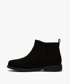 boots fille style chelsea en suedine unie noir bottes et bootsB259801_3