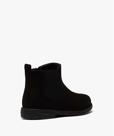 boots fille style chelsea en suedine unie noir bottes et bootsB259801_4