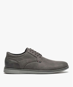 derbies homme unis a lacets et semelle amortissante gris chaussures de villeB262301_1