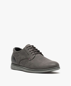 derbies homme unis a lacets et semelle amortissante gris chaussures de villeB262301_2