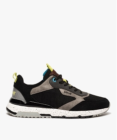 baskets homme avec details fluo - schott noir baskets et tennisB263501_1