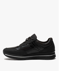 baskets femme multi-matieres a details metallises noir standardB271801_3