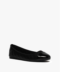 ballerines femme a tige matelassee et bout contraste noir ballerinesB272301_2