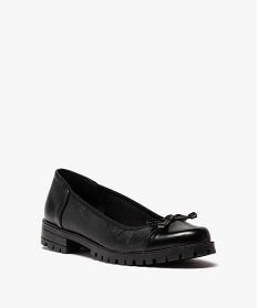 ballerines femme a talon large et semelle crantee noir ballerinesB273501_2