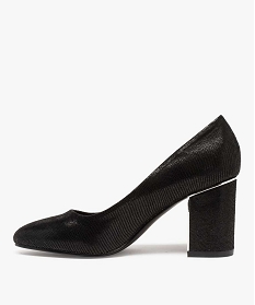 escarpins femme a talon carre et details metallises noir escarpinsB275701_3