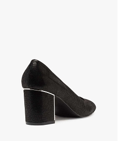 escarpins femme a talon carre et details metallises noir escarpinsB275701_4