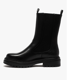 boots femme unies style chelsea a semelle epaisse et crantee noirB279901_3
