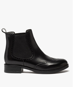boots femme style chelsea unis a bout fleuri noirB282001_1