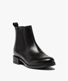 boots femme style chelsea unis a bout fleuri noirB282001_2
