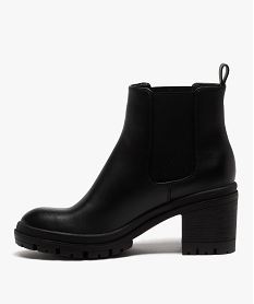 boots femme chelsea unies a talon et semelle crantee noir standard bottines et bootsB285701_3