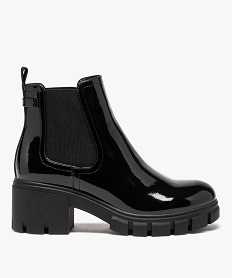 TEE-SHIRT AOP FLEURS BOOTS VERNIS NOIR:30387740963-Pu (polyurethan/Pu (polyurethan/Tpr/Polyester/