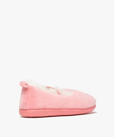 chaussons fille ballerines en velours brodees licorne rose chaussonsB294501_4