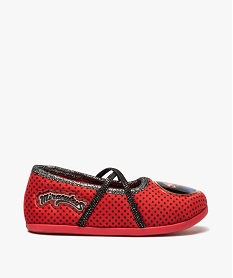 GEMO Chaussons fille ballerines à brides élastiquées - Miraculous rouge standard