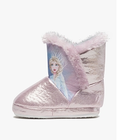 chaussons fille boots a bords fourres - reine des neiges violetB297101_3