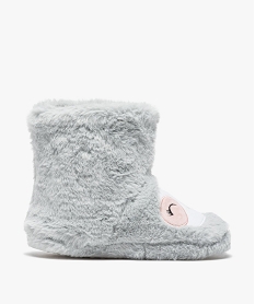 GEMO Chaussons fille boots brodés bébé phoque gris standard