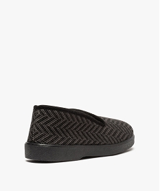 chaussons style charentaises a motifs chevrons homme gris standardB301701_4