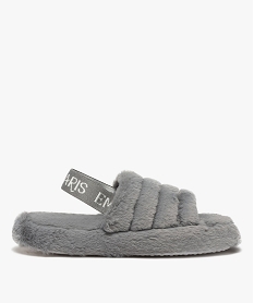 chaussons femme claquettes duveteuses - emily in paris grisB305201_1