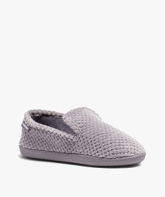 chaussons femme forme charentaise isotoner gris femme G MO
