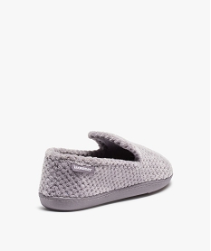 chaussons femme forme charentaise isotoner gris femme G MO