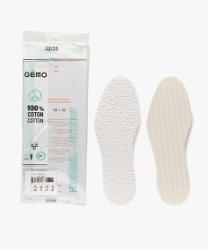 GEMO Semelles garçon en tissu éponge - Taille 32-35 Blanc